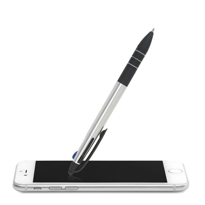 MO8812-14Multipen 3-Farb-Kugelschreiber_Stylus_ silber