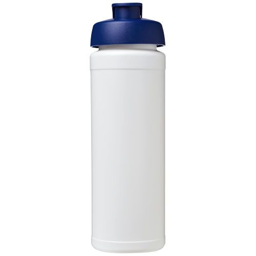 PF210074-3Baseline® Plus grip 750 ml Sportflasche mit Klappdeckel_ weiss_blau