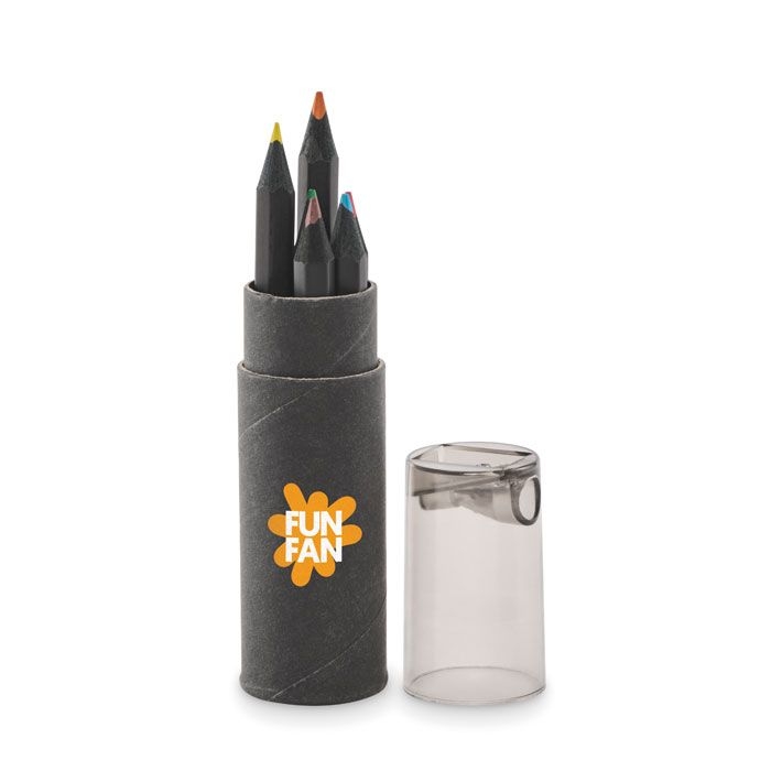 MO2468-03Negro Buntstifte-Set mit Anspitzer_ schwarz