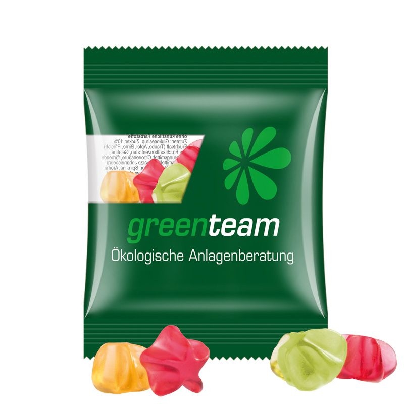 JG10062-4Minituete 15g_ Fruchtgummi Standardformen_ Stern_ transparente Folie