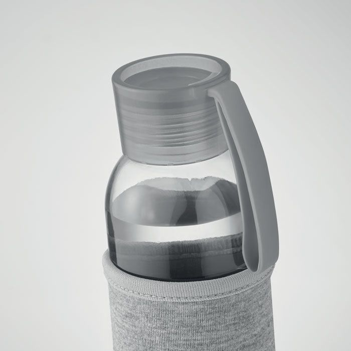 MO2089-15Ebor Flasche recyceltes Glas 500 ml_ steingrau