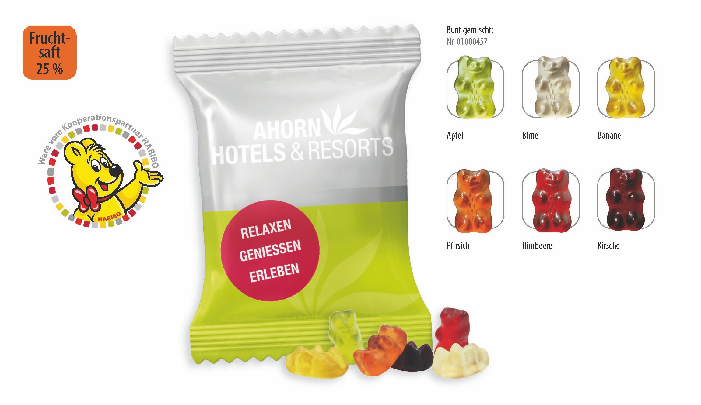 SW0457-2HARIBO Mini Saft-Goldbaeren Werbetuete_HARIBO Mini-Saft-Goldbaeren_ transparente Folie