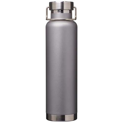 PF100865-6Thor 650 ml RCS-zertifizierte Kupfer-Vakuum Isolierflasche aus recyceltem Edelstahl _ grau
