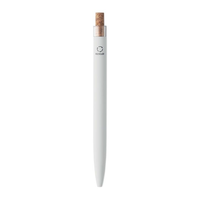 MO2652-06Bergamo _ Druckkugelschreiber recy. Alu_ weiss