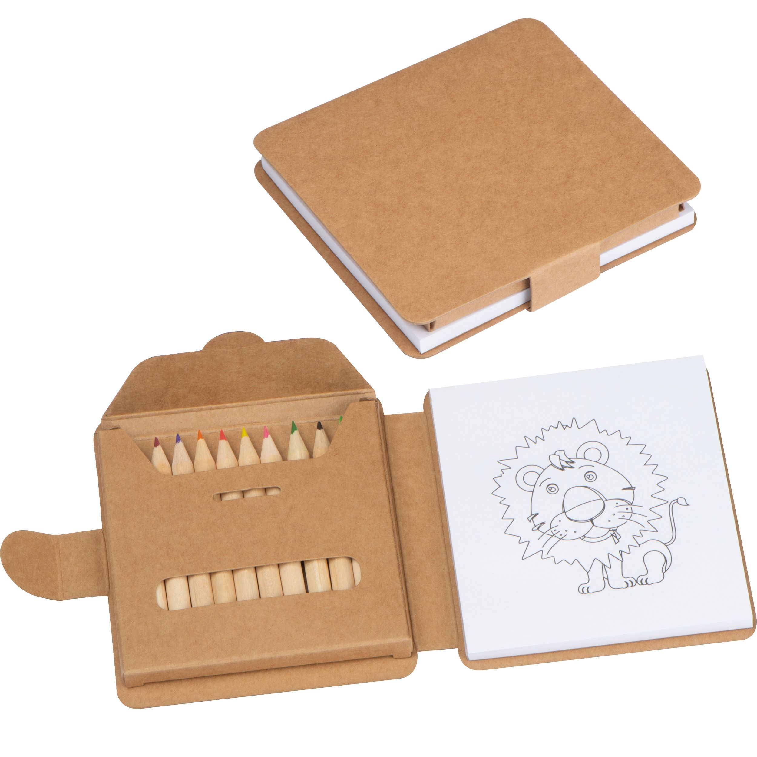 MA23590Malbuch mit 12 Buntstiften RUFUS