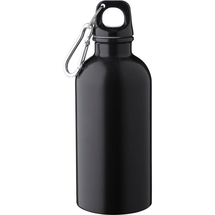 GI1204264-01Einwandige Flasche aus recyceltem Edelstahl _400 ml_ Sable_ schwarz