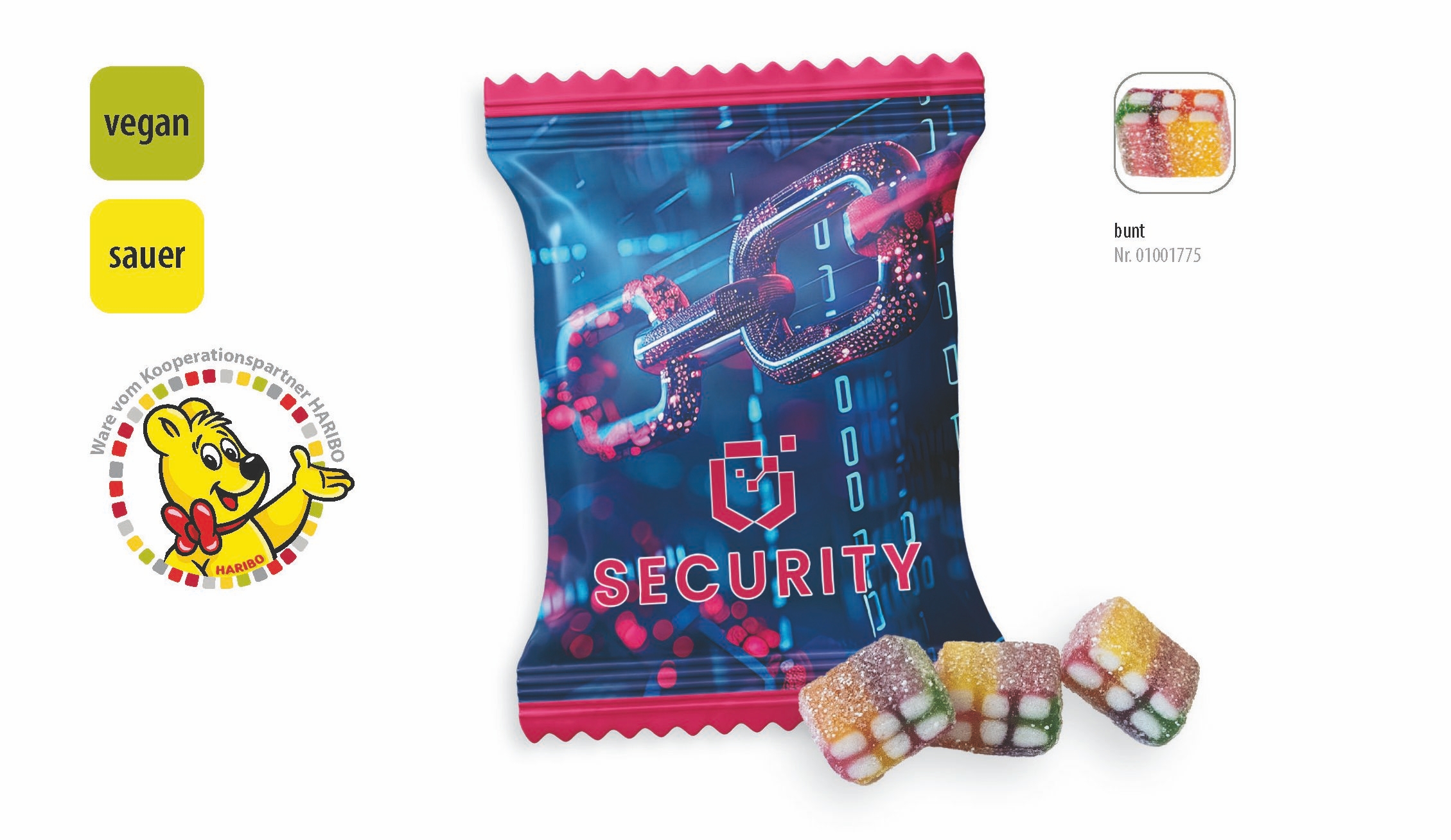 SW1775-1HARIBO Pixel Werbetuete_HARIBO Pixel vegan_ weisse Folie
