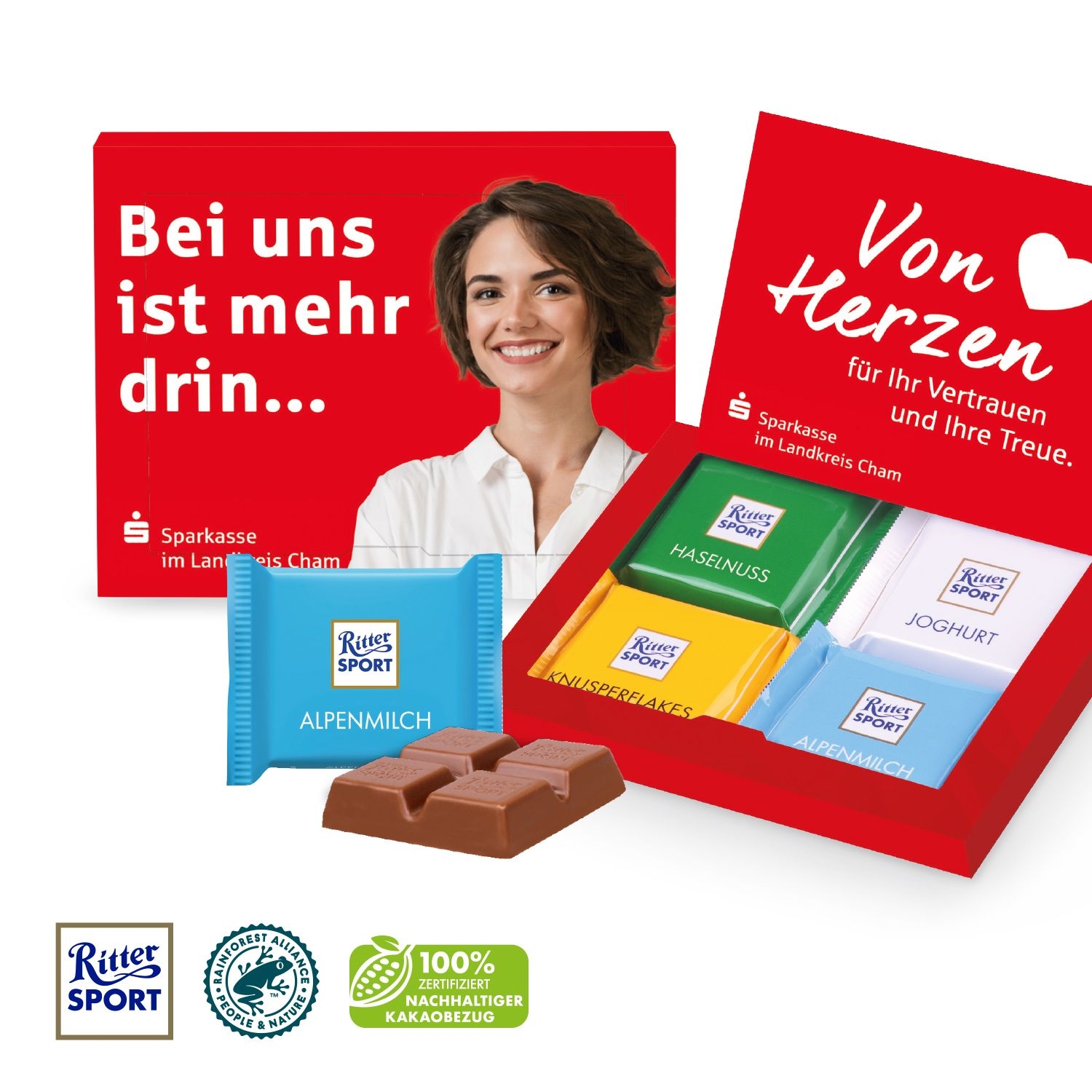 CD91322-06Grusskarte mit Ritter SPORT Schokolade_ Ritter Sport Mini_ Haselnuss