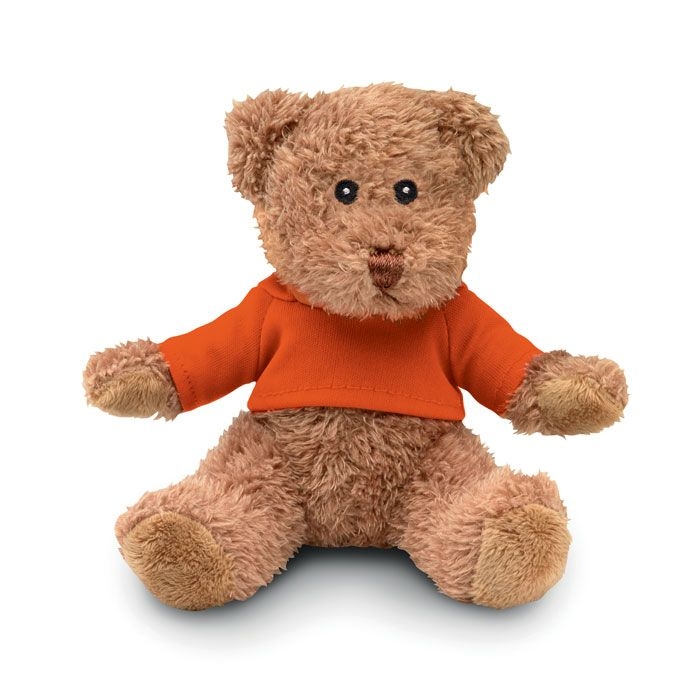MO2594-10Johnny T Teddybaer mit T-Shirt_ orange
