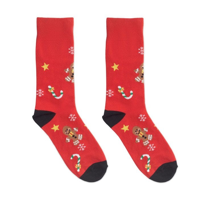 CX1574-05Soc Medium Weihnachtssocken M_ rot