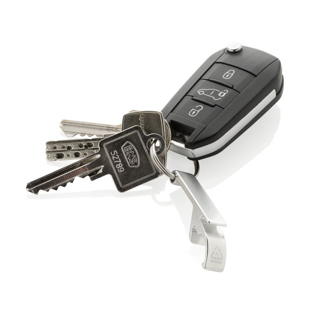 XDP191.72-02Flaschen- und Dosenoeffner aus RCS recyceltem Aluminium_ silber