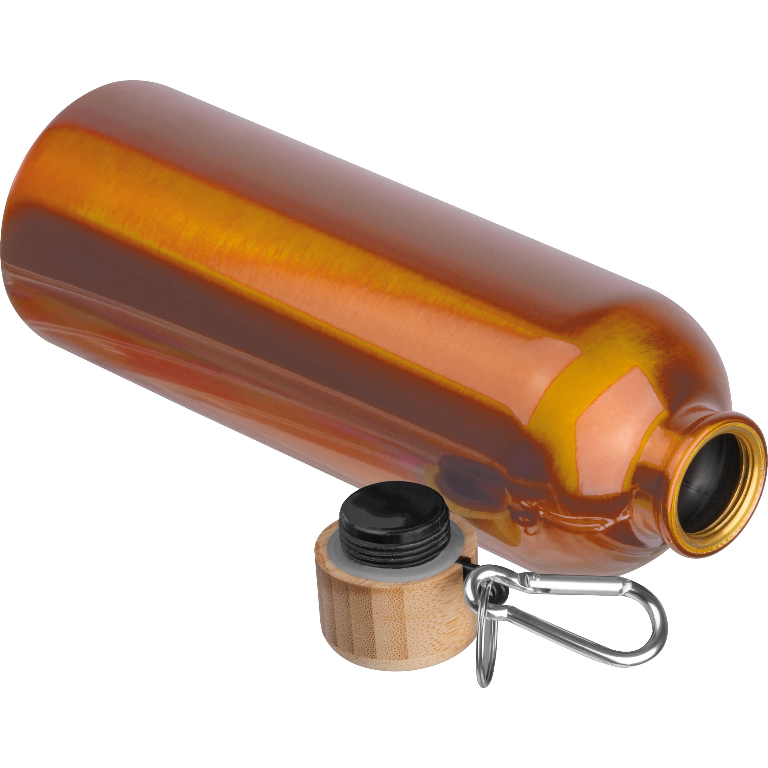 MA84971-10Edelstahltrinkflasche mit Karabiner_ 750ml RUTH_ orange