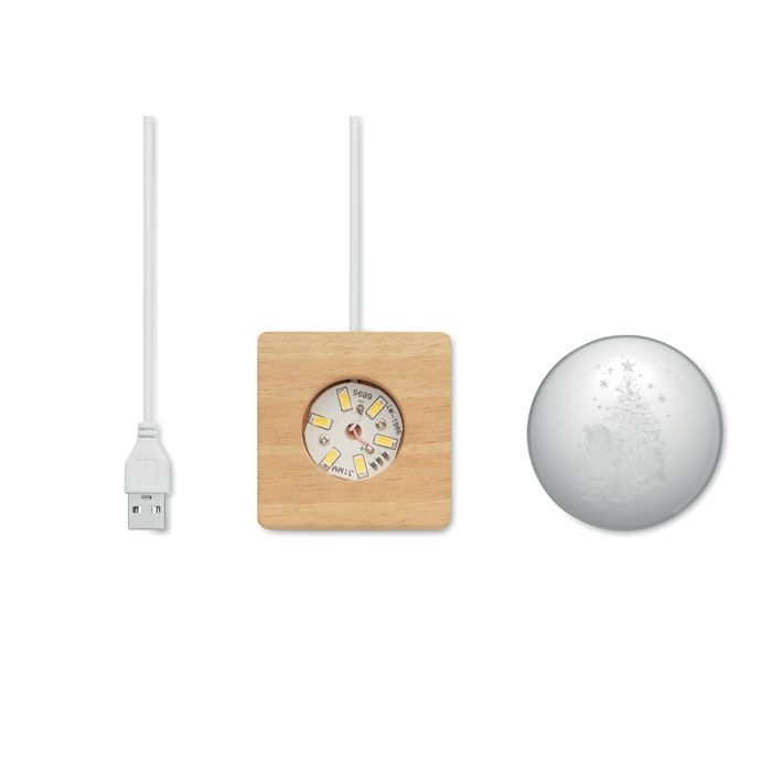 CX1541-40Santa Light LED-Weihnachtskugel_ holz