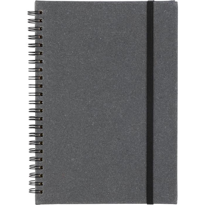 GI1103675-01Notizbuch aus recyceltem Leder A5 Egon_ schwarz