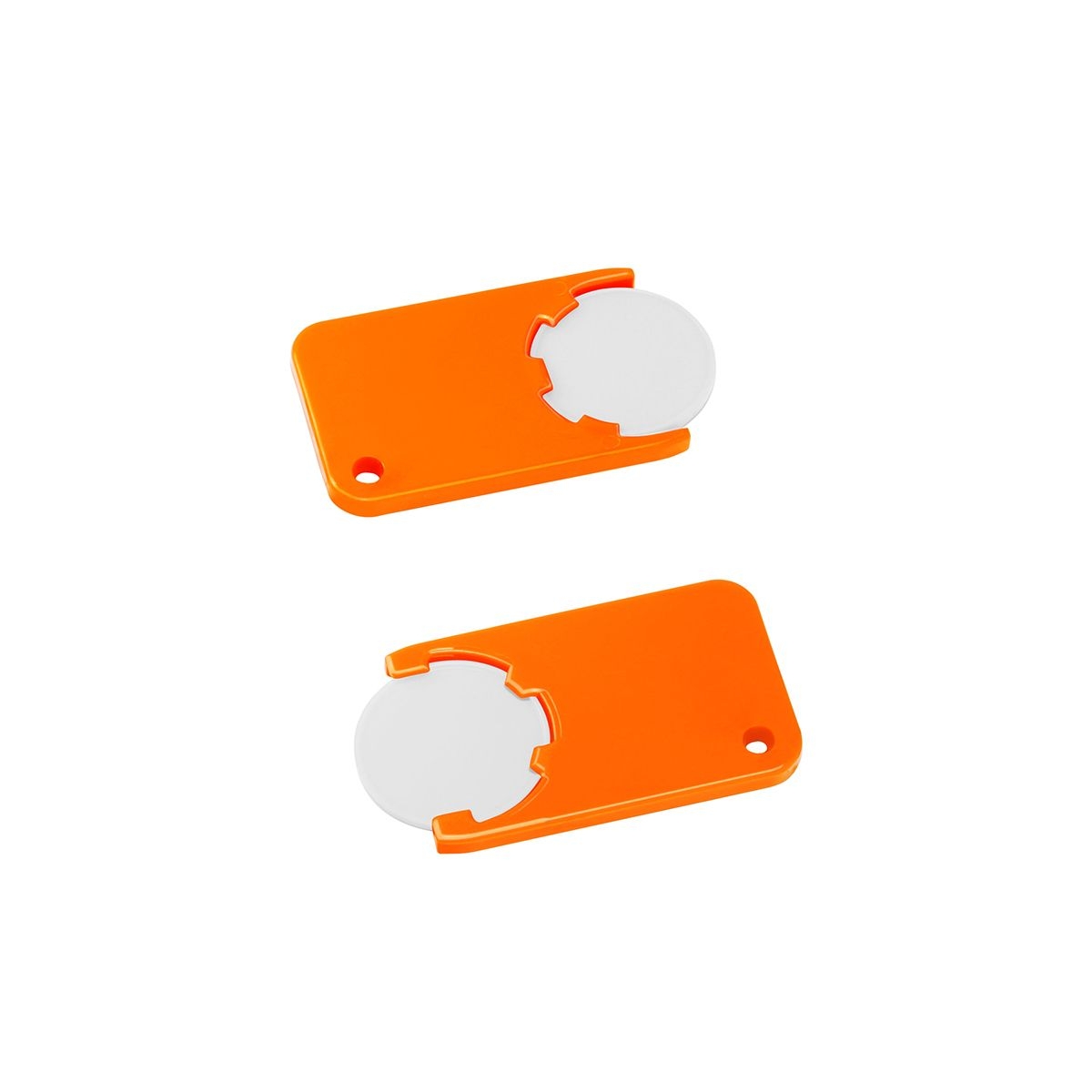 HE7454-0-5Chiphalter mit 1€-Chip _Beta_ weiss_ orange