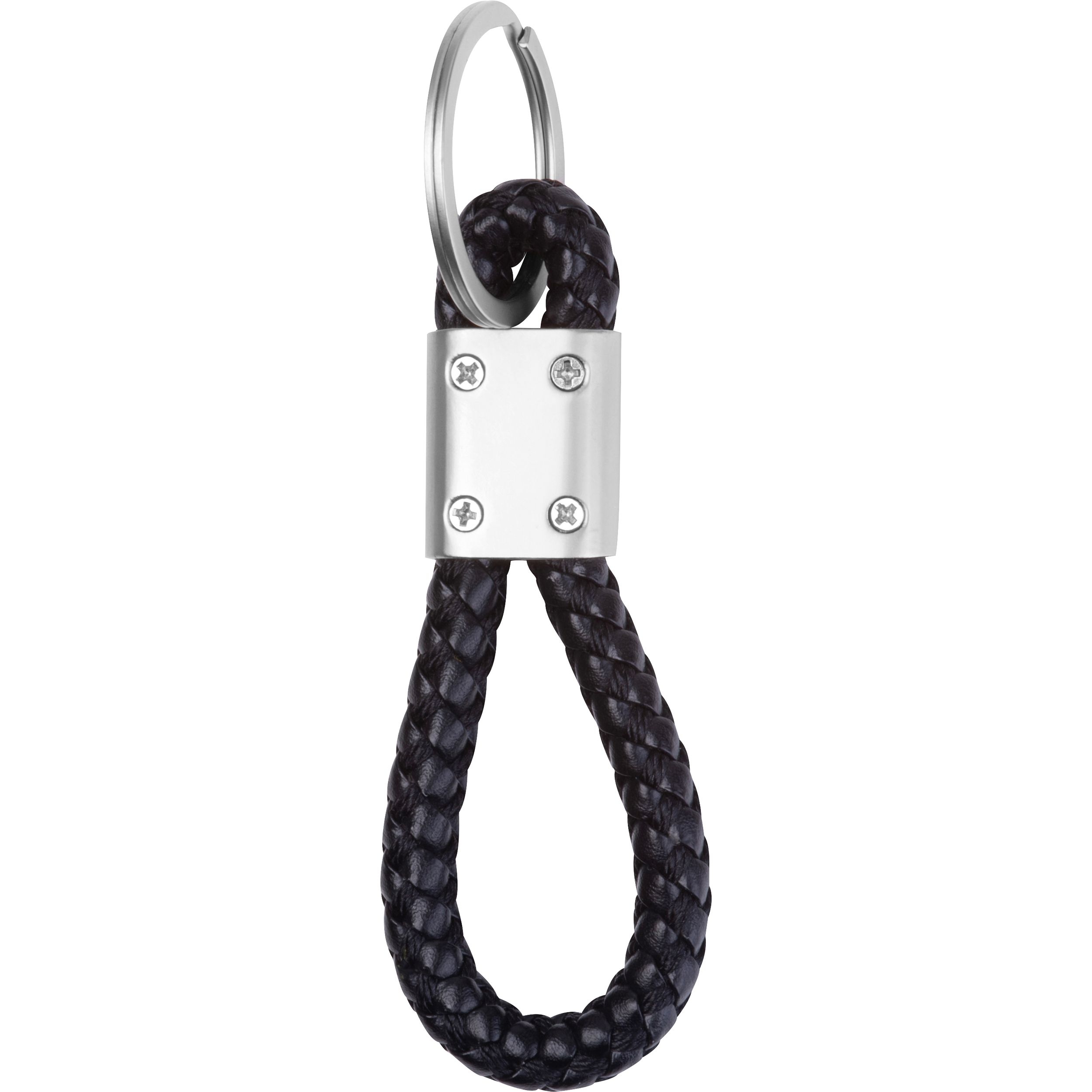 MA95466-03Metall-Schluesselanhaenger mit Kordel ERNEST_ schwarz
