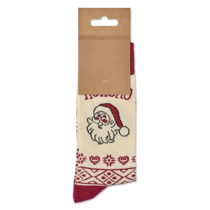 CX1575-13Soc Large Weihnachtssocken L_ beige