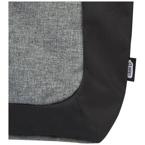 PF120657-1Reclaim GRS recycelte Tragetasche mit Reissverschluss 15 L_ schwarz_heather grau