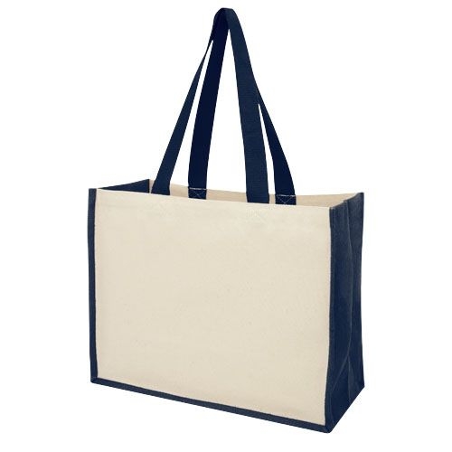 PF210701-3Varai 320 g_m Canvas und Jute Einkaufstasche 23L_ navy