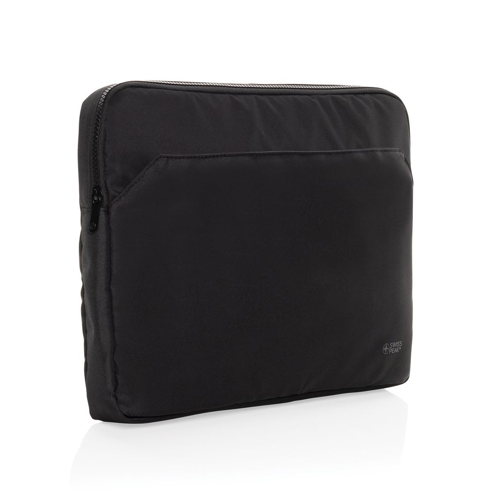 XDP788_16-01Swiss Peak Aware™ RPET Essential 15.6_ Laptop Sleeve_ schwarz