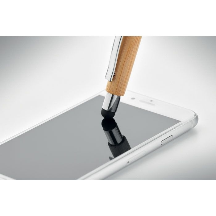 MO9945-40Bayba Druckkugelschreiber mit Stylus_ holz