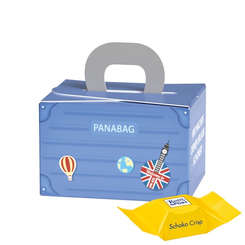 JG10242-4Geschenkbox Mini Koffer Ritter SPORT_ Ritter Sport Schokowuerfel_ Schoko Crisp