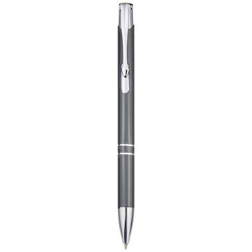 PF107984-8Moneta Kugelschreiber aus recyceltem Aluminium _blaue Mine_ grau