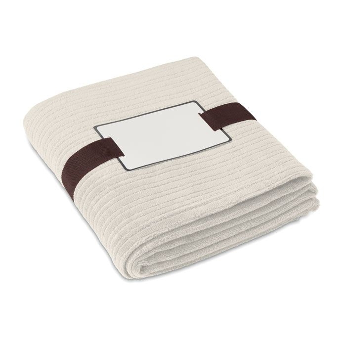 MO7246-13Cap Code Fleece-Decke_ beige