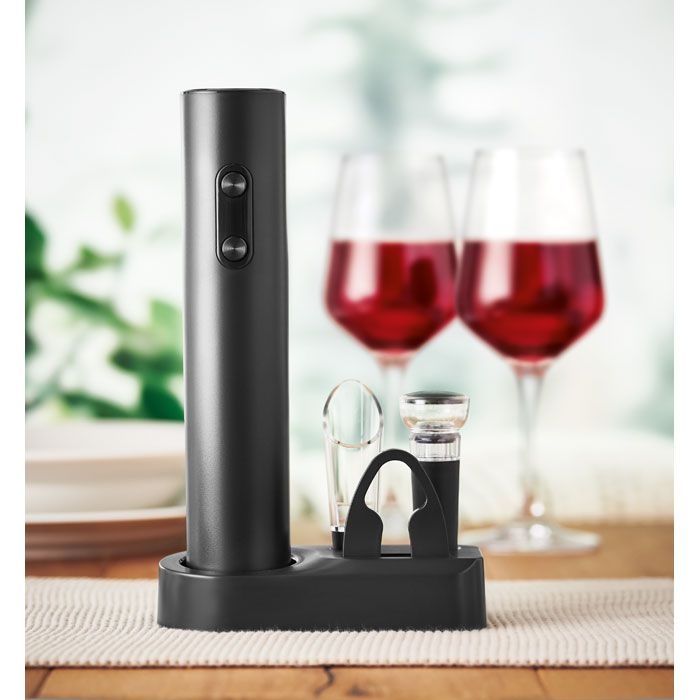 MO3162-03Vino Set Elektrischer Korkenzieher_ schwarz