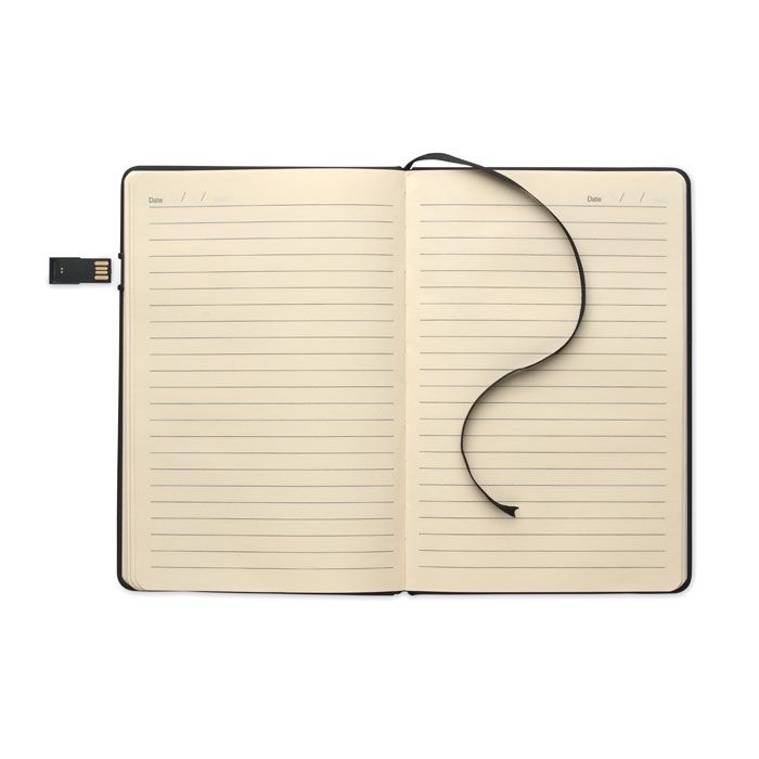 MO2725-03Usbnote DIN A5 Notizbuch inkl. USB_ schwarz