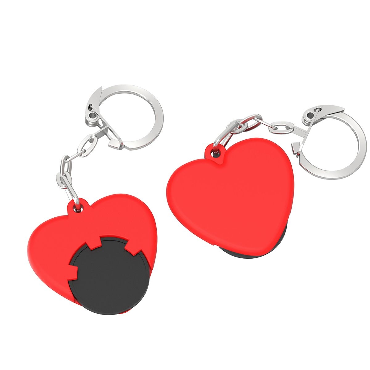 HE8652K-6-1Chiphalter mit 1€-Chip _Herz_ schwarz_ rot