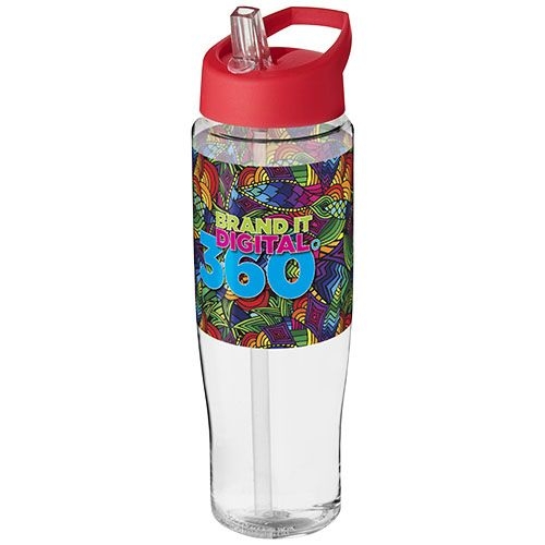 PF210044-24H2O Active® Tempo 700 ml Sportflasche mit Ausgussdeckel_ transparent_rot