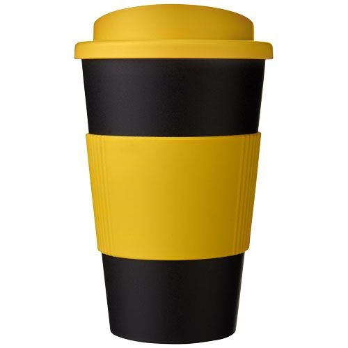 PF210002-26Americano® 350 ml Isolierbecher mit Schutzring_ schwarz_gelb