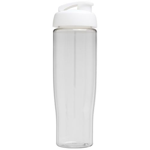 PF210040-2H2O Active® Tempo 700 ml Sportflasche mit Klappdeckel_ transparent_weiss