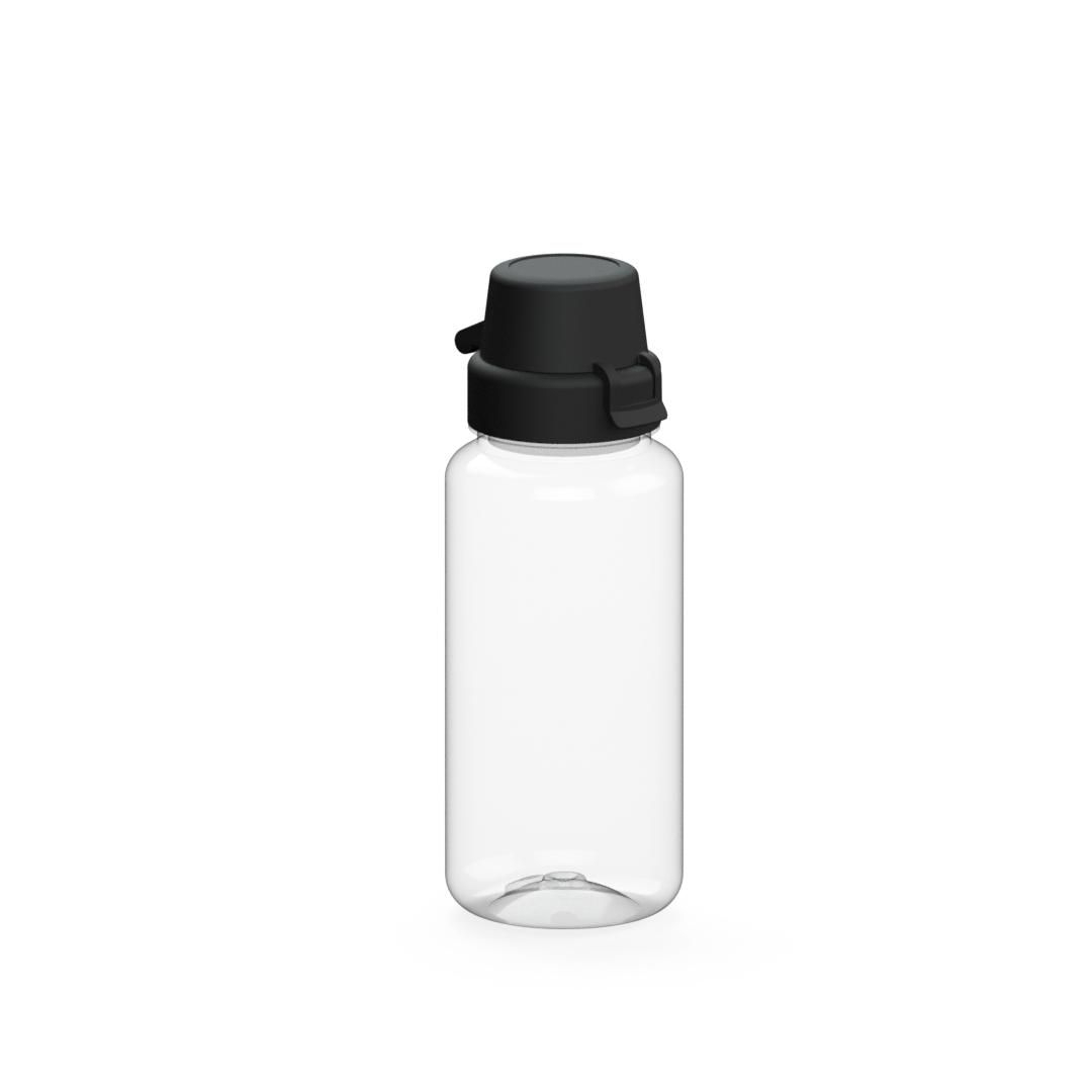 EL01264-2Trinkflasche _School_ 400 ml_ transparent_ schwarz