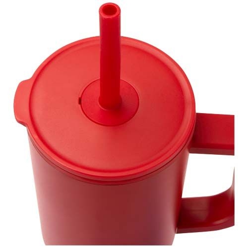 PF100867-2Brady 900 ml RCS-zertifizierter Isolierbecher mit Silikon Trinkhalm_ rot