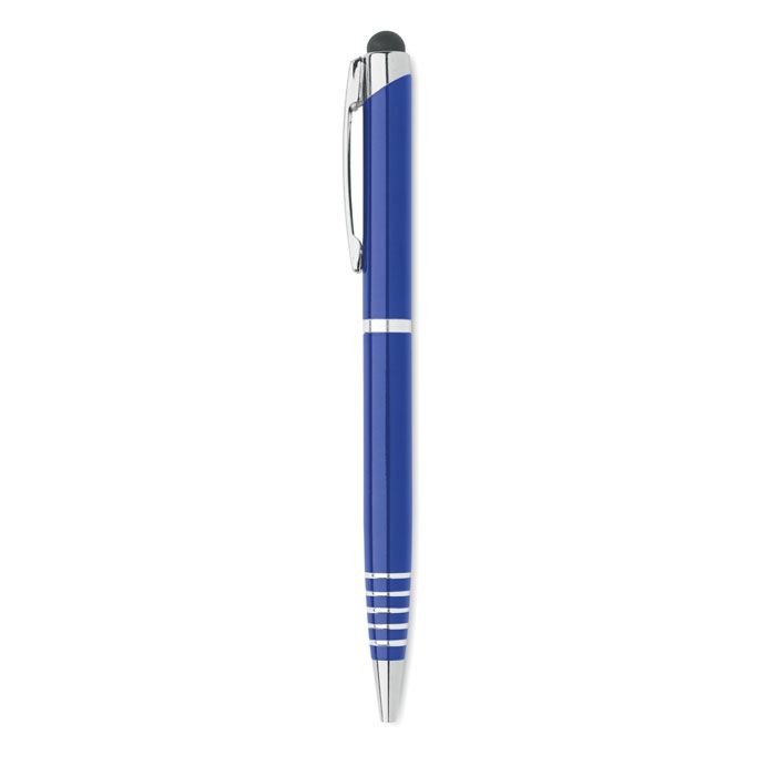 MO2157-04Florina Drehkugelschreiber mit Stylus_ blau