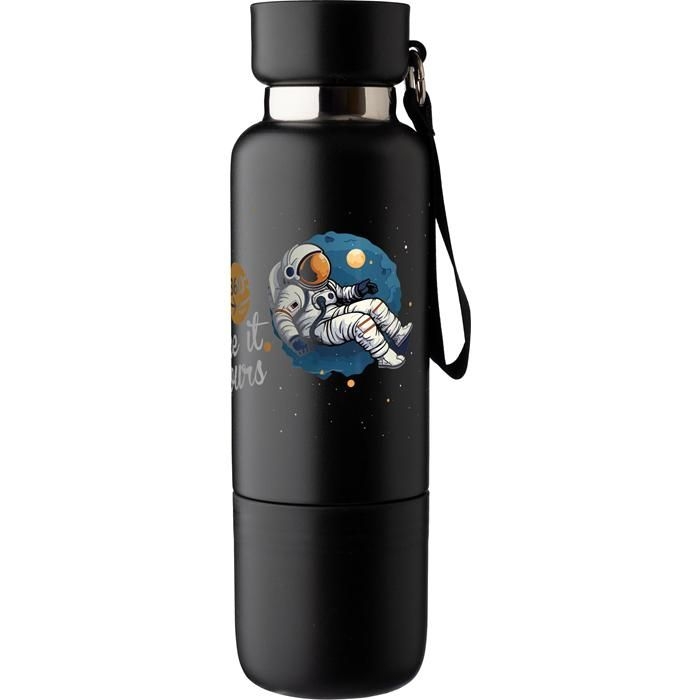 GI1103695-01Doppelwandige Flasche aus Edelstahl _500 ml_ Lieselotte_ schwarz