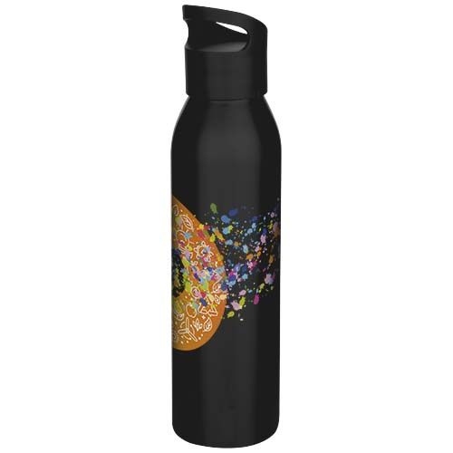 PF100868-7Sky 650 ml RCS-zertifizierte_ einwandige Trinkflasche aus recyceltem Edelstahl_ schwarz