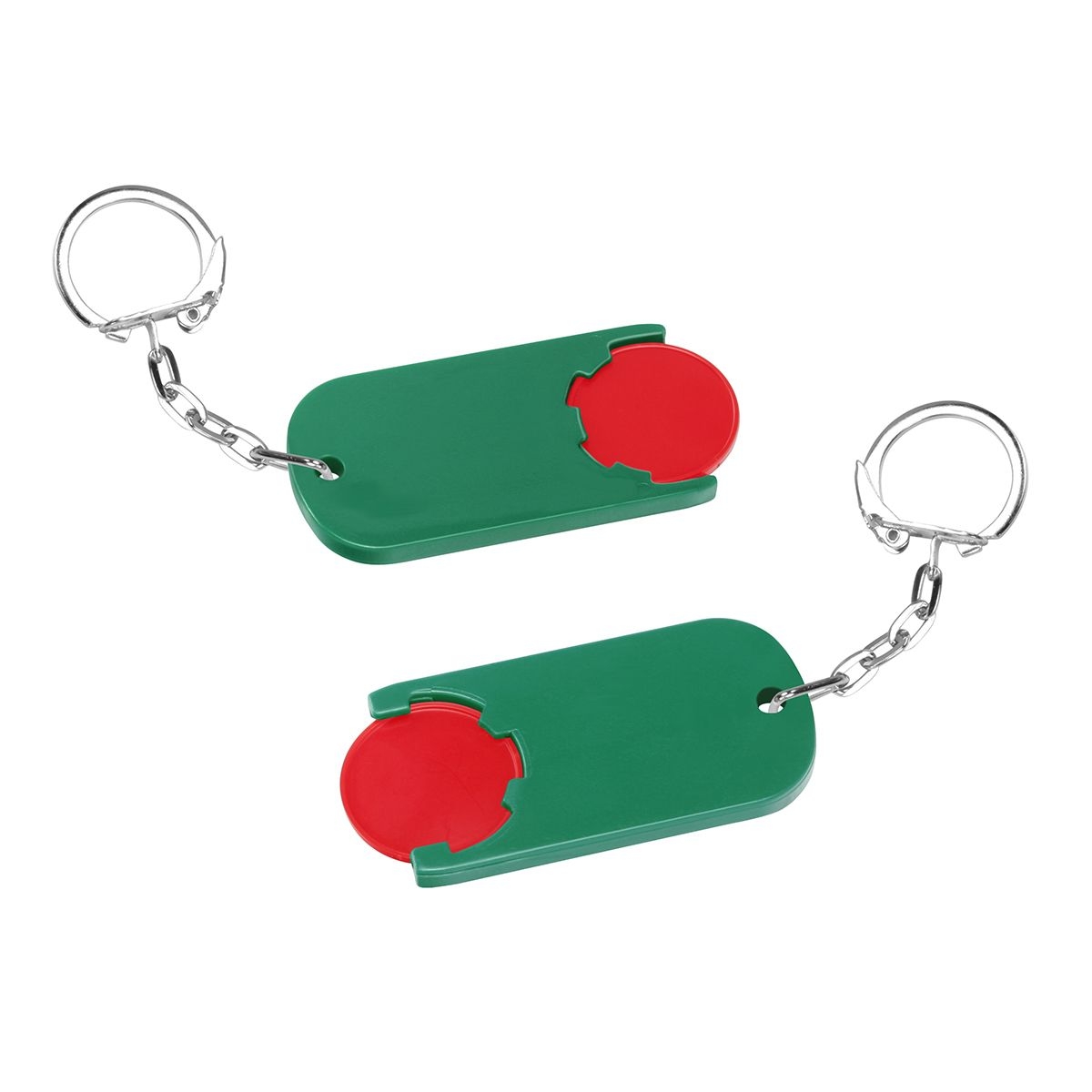 HE7439K-1-2Chiphalter mit 1€-Chip _Alpha_ rot_ gruen