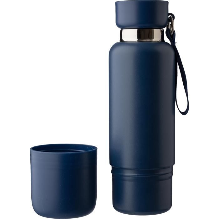 GI1103695-05Doppelwandige Flasche aus Edelstahl _500 ml_ Lieselotte_ blau