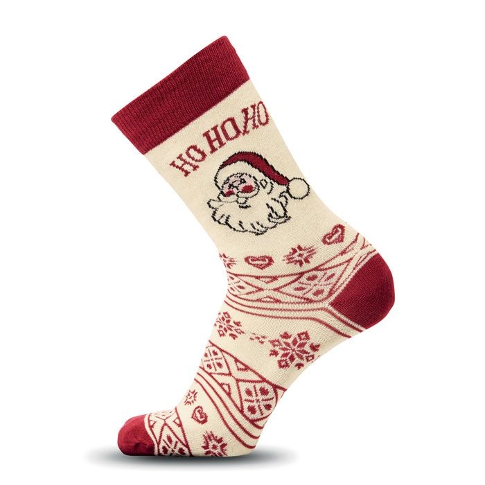 CX1575-13Soc Large Weihnachtssocken L_ beige