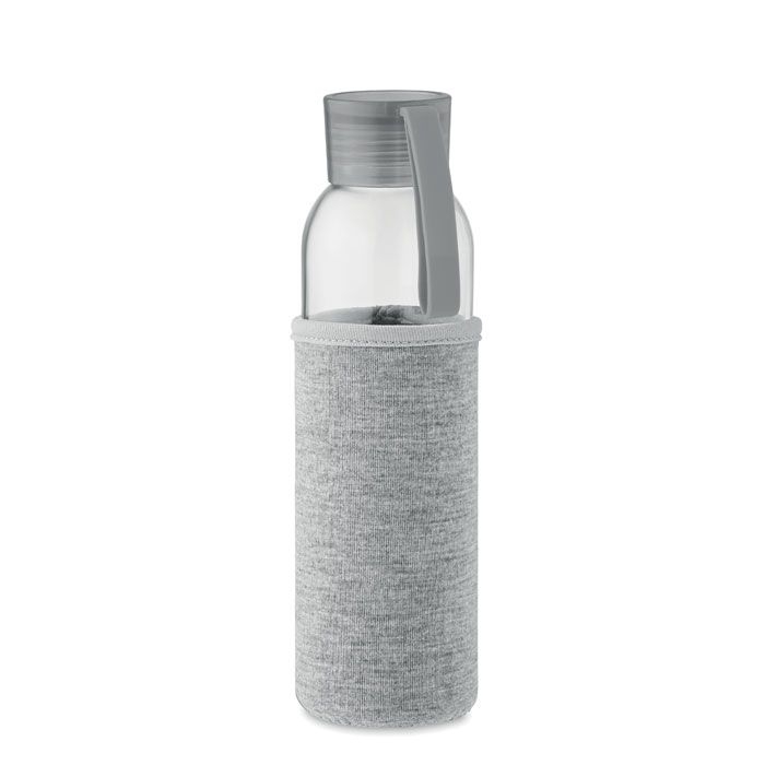 MO2089-07Ebor Flasche recyceltes Glas 500 ml_ grau