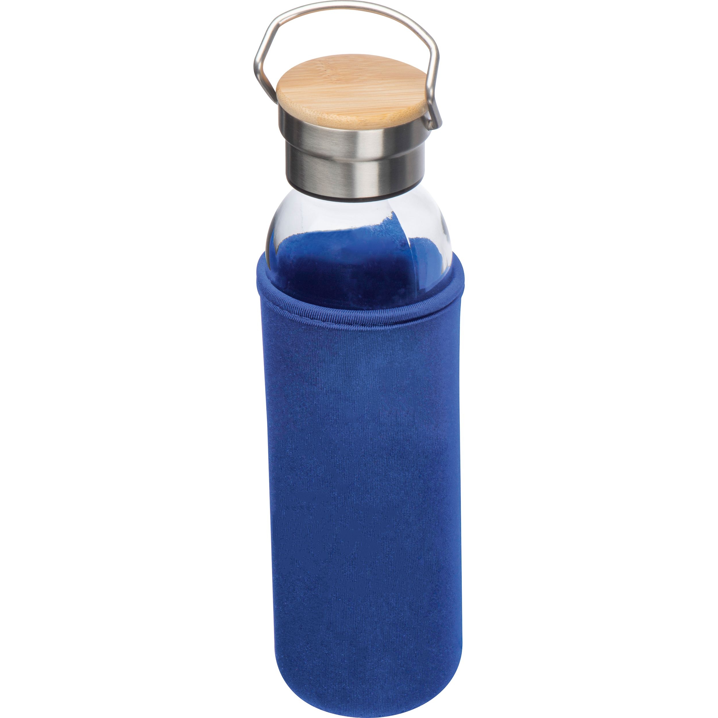 MA63181-04Glasflasche mit Neoprenueberzug_ 600ml RAMONA_ blau