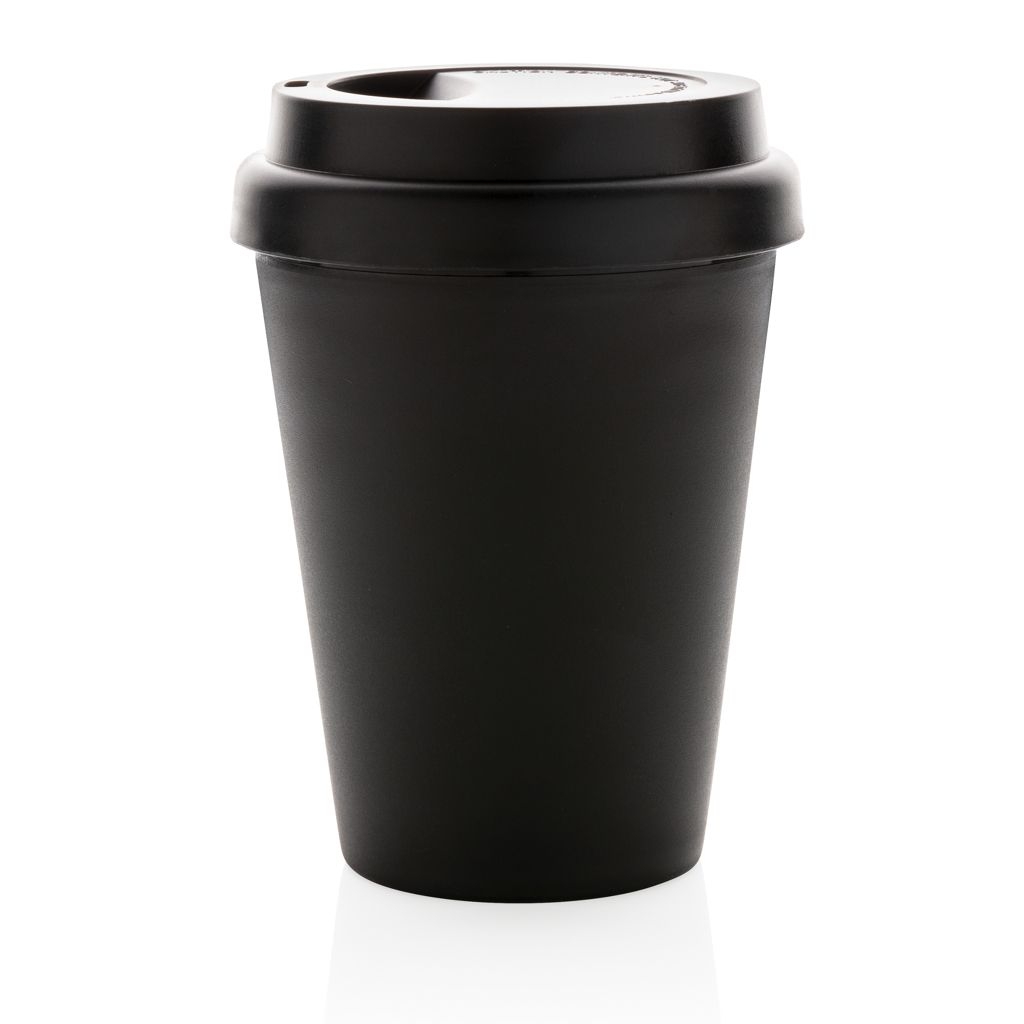 XDP432.69-1Wiederverwendbarer doppelwandiger Kaffeebecher 300ml_ schwarz