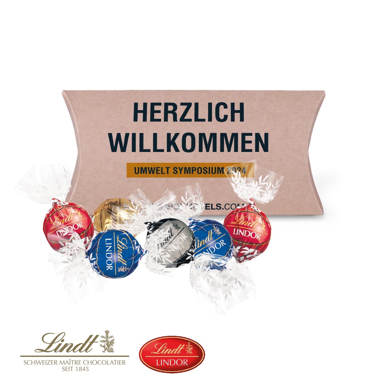 CD91193Kissenverpackung _Creative_ mit Lindt Lindor Pralinés