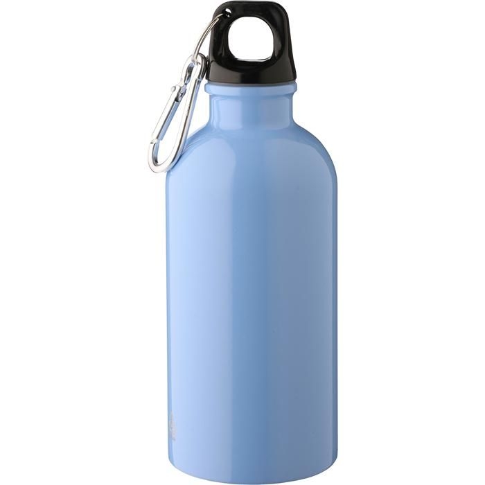 GI1204264-18Einwandige Flasche aus recyceltem Edelstahl _400 ml_ Sable_ hellblau