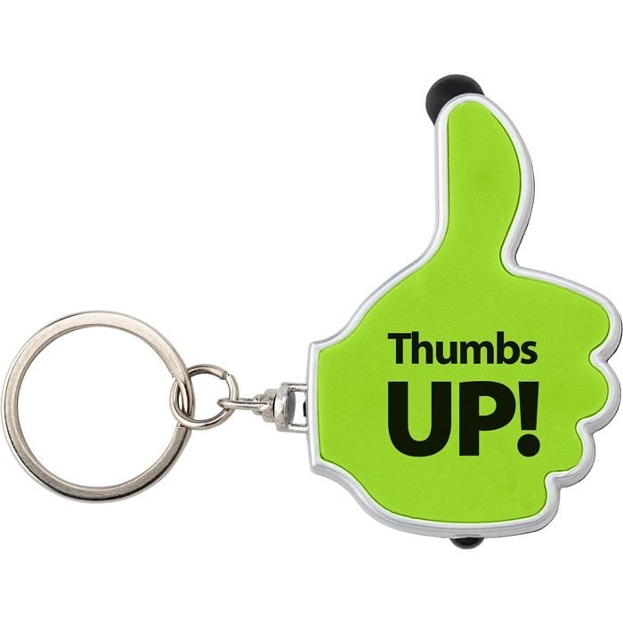 GI5852-02Schluesselanhaenger aus ABS-Kunststoff Melvin_ weiss