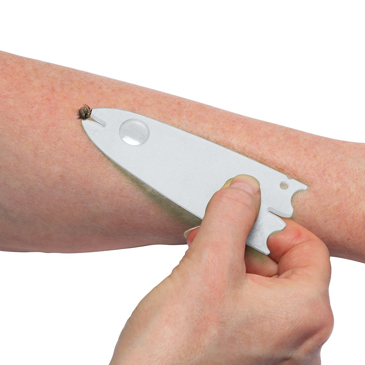 HE8626-F7Zeckenentferner mit Lupe _Duo_ gefrostet glasklar