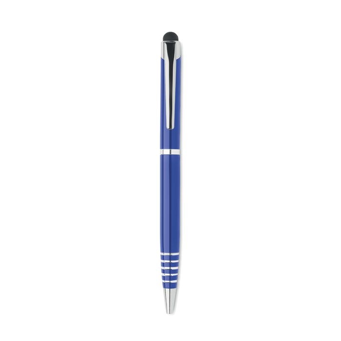 MO2157-04Florina Drehkugelschreiber mit Stylus_ blau